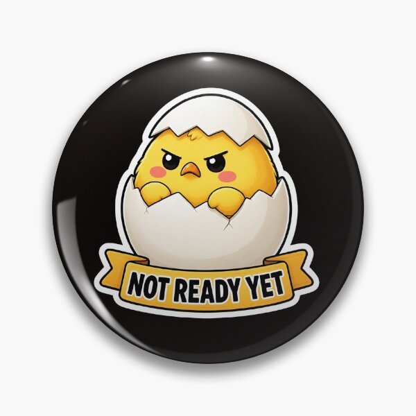 Item preview, Cute Angry Chick in Egg Shell Pastel Kawaii Illustration designed and sold by RareVisuals.