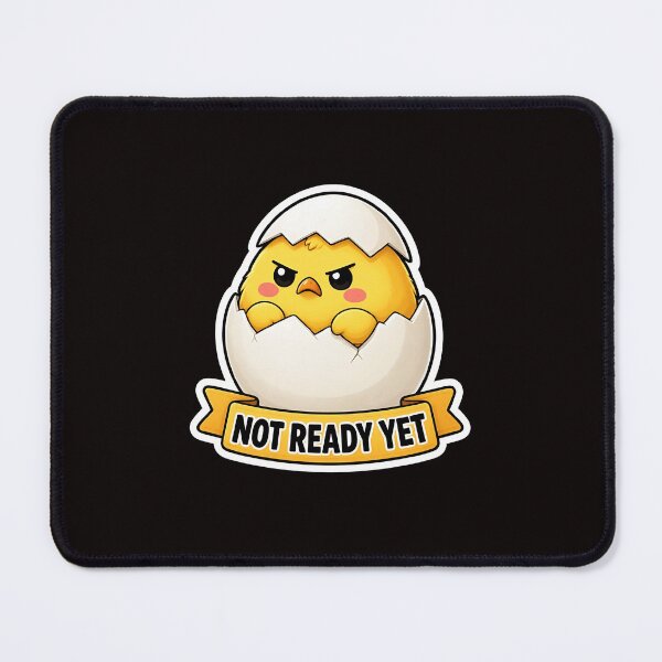 Item preview, Cute Angry Chick in Egg Shell Pastel Kawaii Illustration designed and sold by RareVisuals.