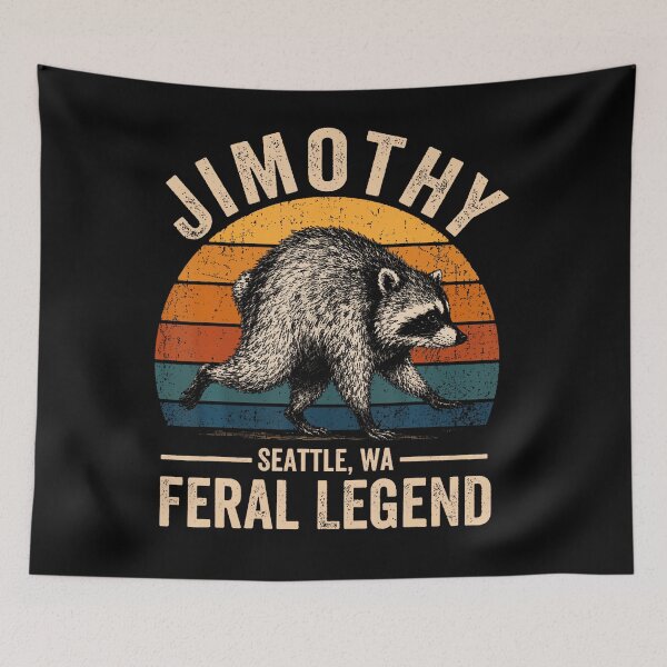 Item preview, Jimothy Raccoon Seattle Feral Legend Meme designed and sold by DavidThe1.