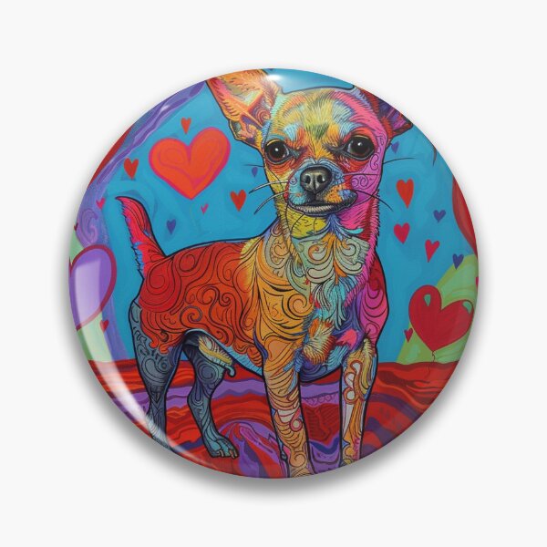 Item preview, Vibrant Chihuahua Portrait: Colorful AI art, a feast for the senses designed and sold by Dianag76.