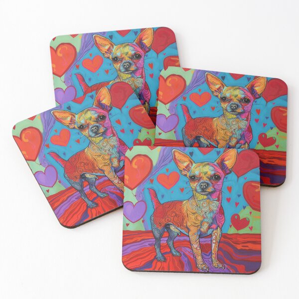 Item preview, Vibrant Chihuahua Portrait: Colorful AI art, a feast for the senses designed and sold by Dianag76.