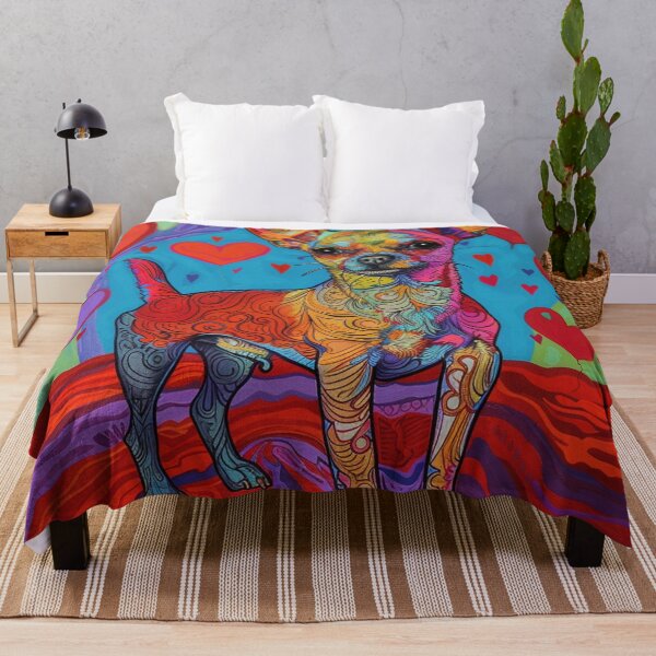 Item preview, Vibrant Chihuahua Portrait: Colorful AI art, a feast for the senses designed and sold by Dianag76.