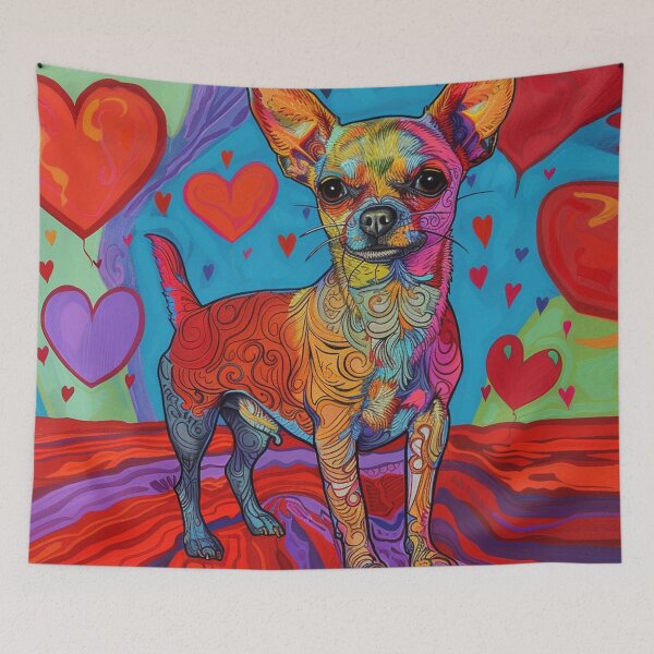 Item preview, Vibrant Chihuahua Portrait: Colorful AI art, a feast for the senses designed and sold by Dianag76.