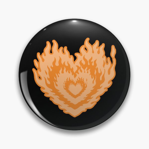 Item preview, Layered Aesthetic Orange Burning Hearts designed and sold by CamilasPrints.