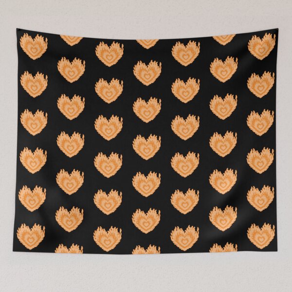 Item preview, Layered Aesthetic Orange Burning Hearts designed and sold by CamilasPrints.