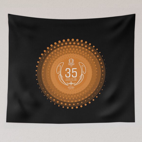 Item preview, nissan figaro 35 year anniversary crest for big birthday bash designed and sold by DanALittle7.