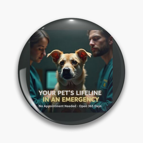 Item preview, Your Pets Lifeline In An Emergency Vet Poster: 24-7 Hospital Dog Canvas designed and sold by Creative-RE.