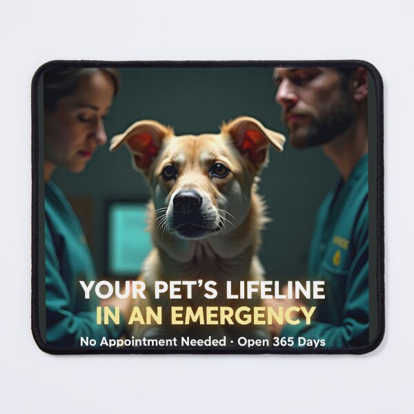 Item preview, Your Pets Lifeline In An Emergency Vet Poster: 24-7 Hospital Dog Canvas designed and sold by Creative-RE.