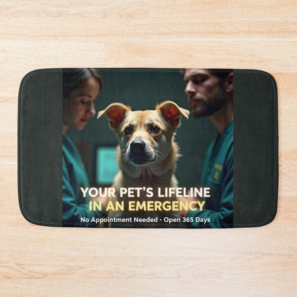Item preview, Your Pets Lifeline In An Emergency Vet Poster: 24-7 Hospital Dog Canvas designed and sold by Creative-RE.