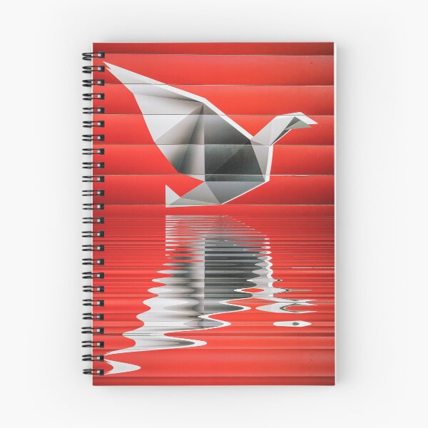 Item preview,  origami bird shape against a red background designed and sold by mister-john.