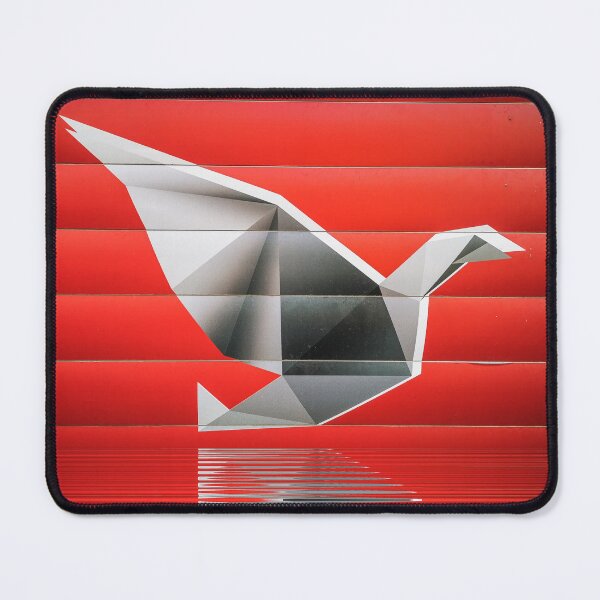 Item preview, origami bird shape against a red background designed and sold by mister-john.
