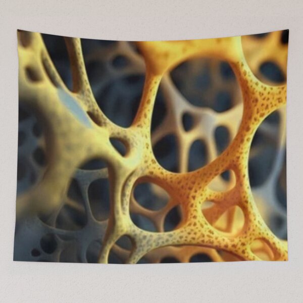 Item preview, Golden Organic Cellular Mesh 3D Bone Texture Abstract designed and sold by LYAN-STORE.