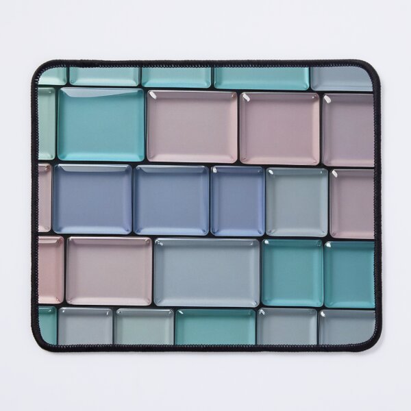 Item preview, Pastel Glossy Glass Mosaic Tiles Geometric Pattern designed and sold by LYAN-STORE.