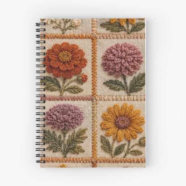 Item preview, Fall Flower Quilt Vintage Embroidered Patchwork designed and sold by Yellowriversss.