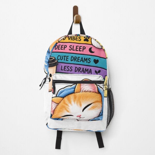 Item preview, Good Vibes Deep Sleep – Cozy Sleeping Cat with Books designed and sold by Genzfirevibes.