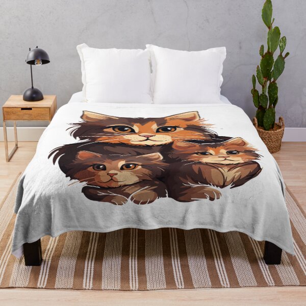 Item preview, adorable calico cat with kittens art designed and sold by introvertarts.