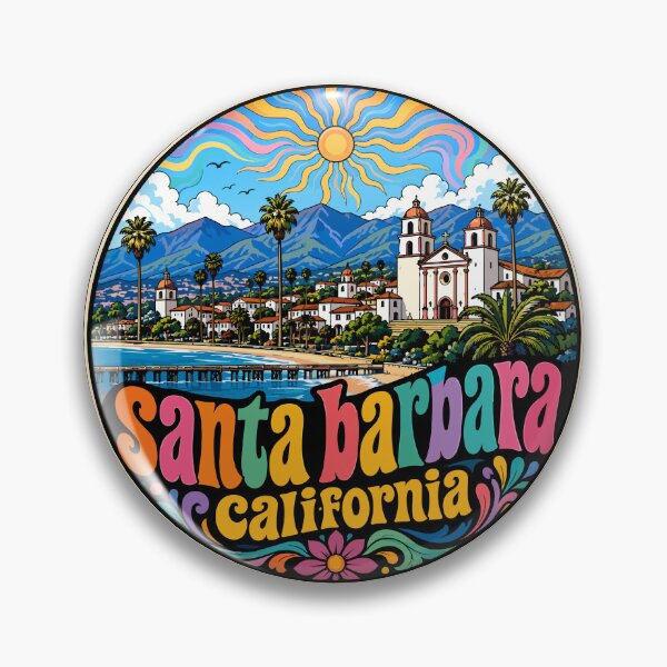 Item preview, Santa Barbara California USA Travel Trippy designed and sold by TomFrontierArt.