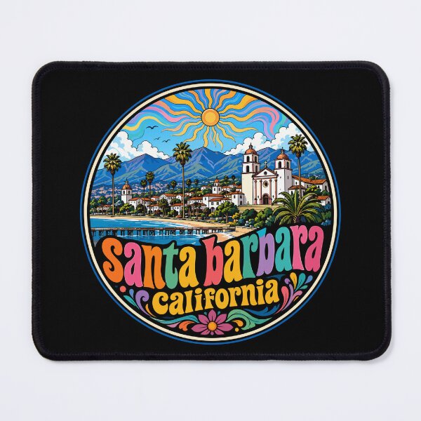 Item preview, Santa Barbara California USA Travel Trippy designed and sold by TomFrontierArt.