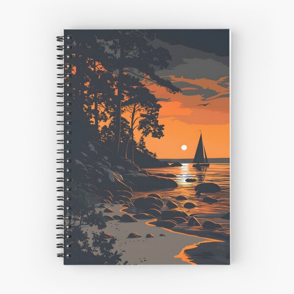 Item preview, Sunset Sail Along the Rocky Coast designed and sold by yasminularje13.