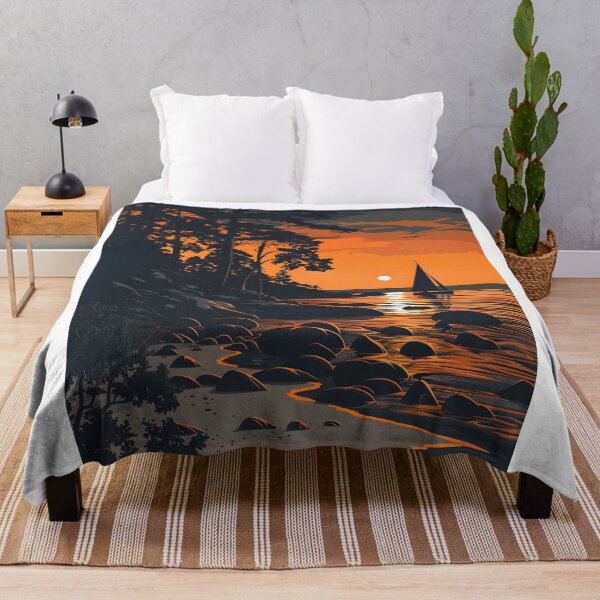 Item preview, Sunset Sail Along the Rocky Coast designed and sold by yasminularje13.