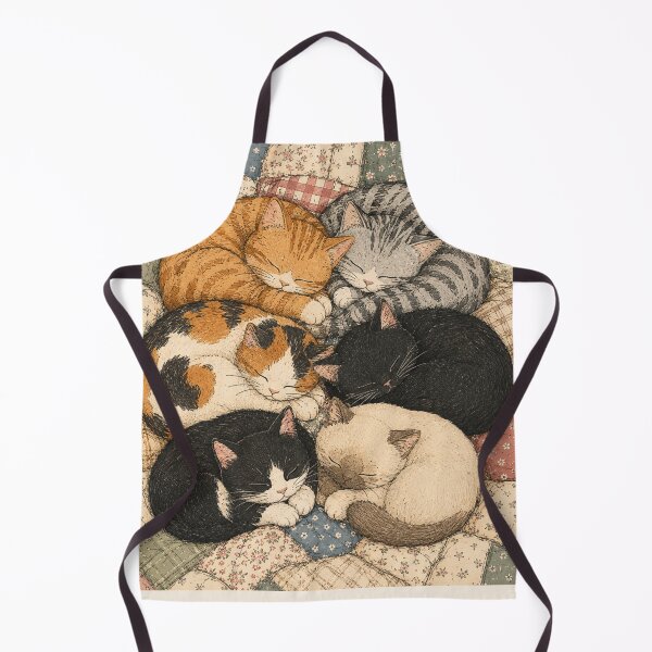 Item preview, Sleeping Cats On Quilt Cozy Cat Lovers designed and sold by Yellowriversss.