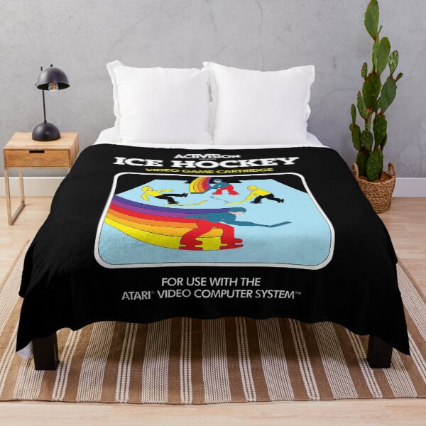 Item preview, Vintage 80s Video Game Ice Hockey Art designed and sold by WeirdHelgas.
