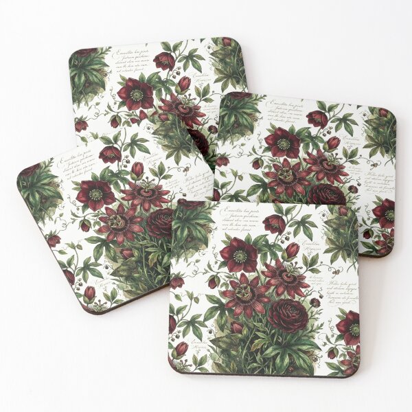 Item preview, Dark Botanical Garden – Vintage Gothic Hellebore & Passion Flower Art Print designed and sold by @SHINTOSARTSTORE.