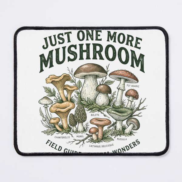 Item preview, Just One More Mushroom T-Shirt | Fungi Lover Gift | Botanical Field Guide Art designed and sold by lakshitha99.