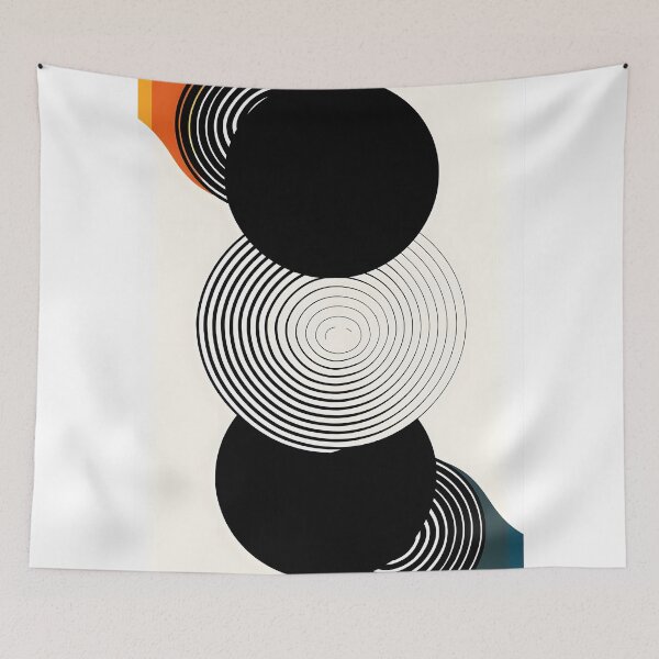 Item preview, Retro Geometric Stack with Concentric Circles designed and sold by yasminularje13.