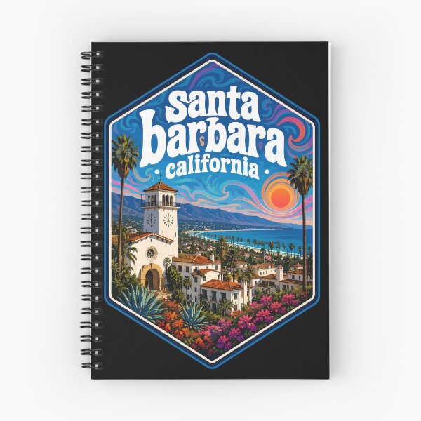 Item preview, Santa Barbara California Trippy Art USA Travel designed and sold by TomFrontierArt.