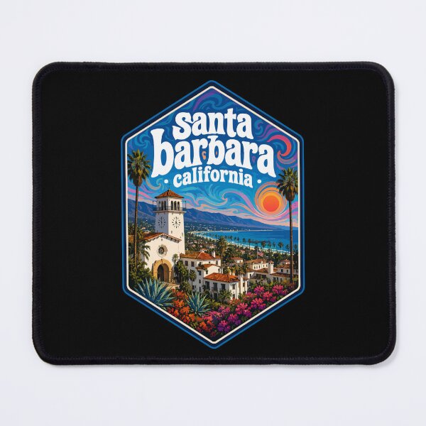 Item preview, Santa Barbara California Trippy Art USA Travel designed and sold by TomFrontierArt.