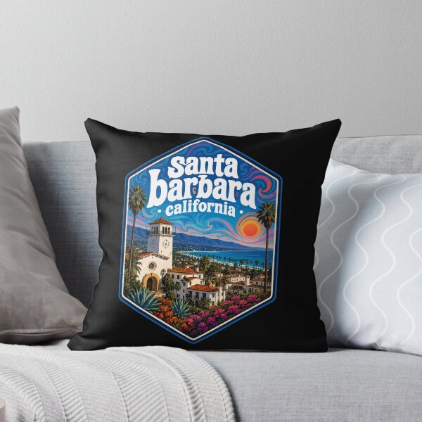 Item preview, Santa Barbara California Trippy Art USA Travel designed and sold by TomFrontierArt.