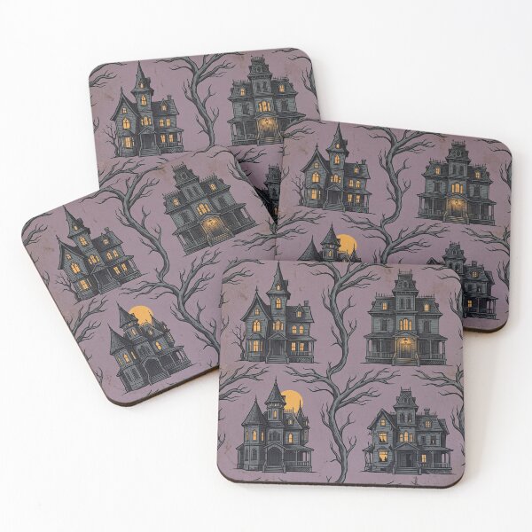 Item preview, Haunted Mansion - Vintage Seamless Halloween Pattern designed and sold by inkaylindesign.