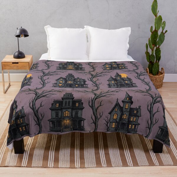 Item preview, Haunted Mansion - Vintage Seamless Halloween Pattern designed and sold by inkaylindesign.