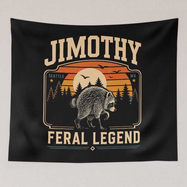 Item preview, Retro Jimothy Raccoon Funny Seattle Feral Meme designed and sold by HaytamShop.