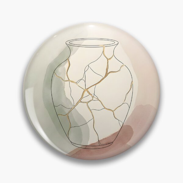 Item preview, Al-Jabbar - The Restorer | Minimalist Line Art Kintsugi Vessel Illustration designed and sold by Crónicas del Sol Antiguo.