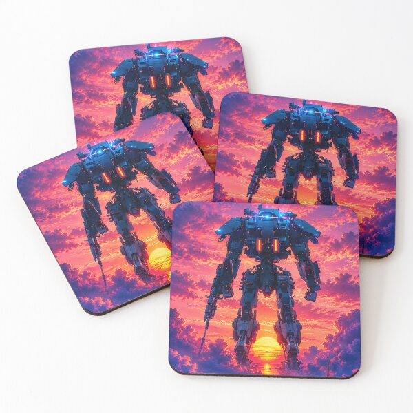 Item preview, Mecha Robot Sunset Sci Fi Poster designed and sold by NordenPosters.
