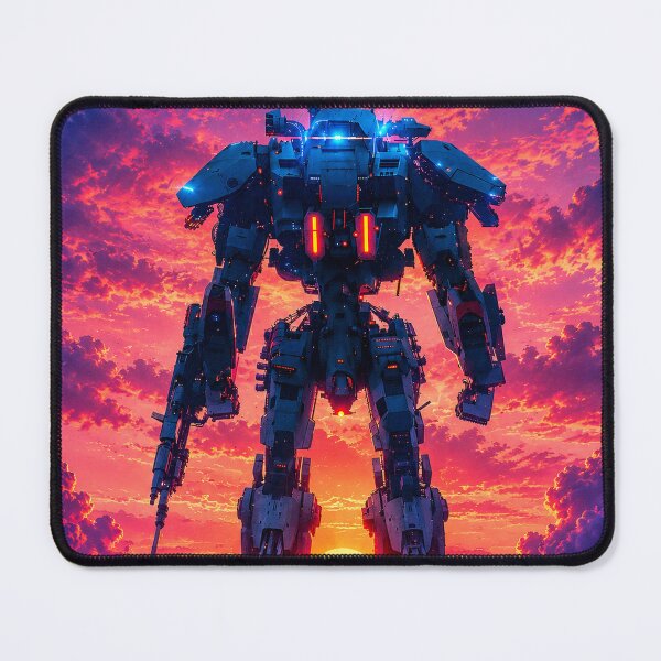 Item preview, Mecha Robot Sunset Sci Fi Poster designed and sold by NordenPosters.