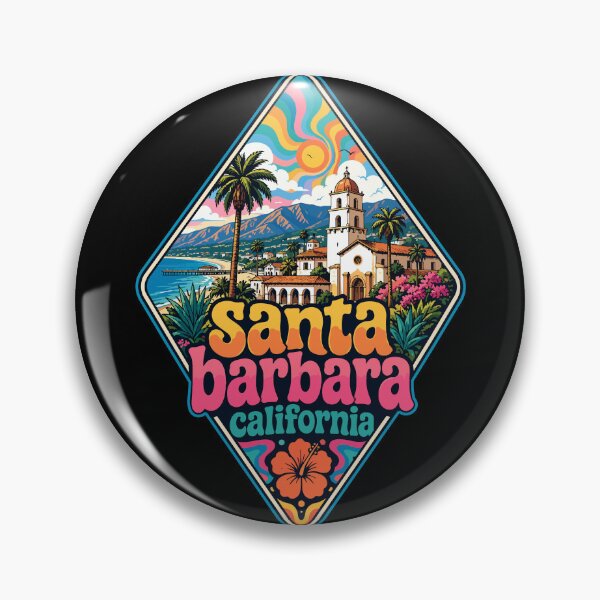 Item preview, Santa Barbara California Trippy USA Travel designed and sold by TomFrontierArt.