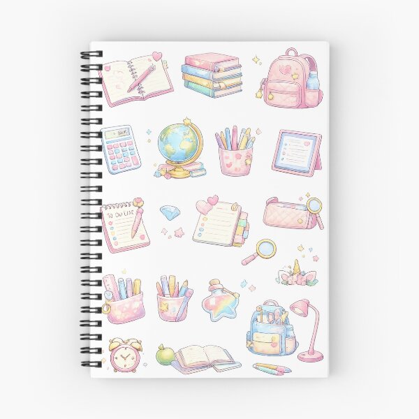 Item preview, Cute Kawaii Pastel Back to School Stationery Backpack Study Aesthetic designed and sold by Rehnair.