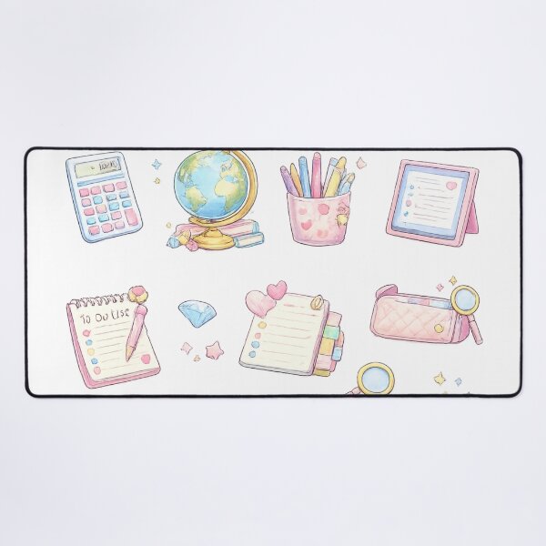Item preview, Cute Kawaii Pastel Back to School Stationery Backpack Study Aesthetic designed and sold by Rehnair.