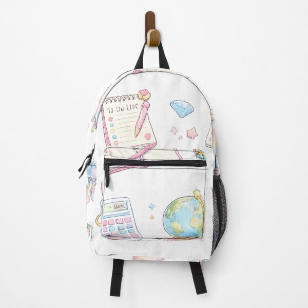 Item preview, Cute Kawaii Pastel Back to School Stationery Backpack Study Aesthetic designed and sold by Rehnair.