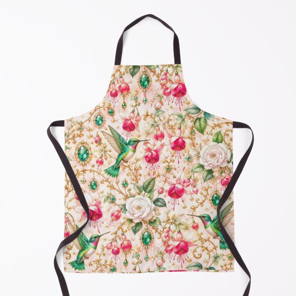 Item preview, Emerald Hummingbirds & Fuchsia Jewels – Art Nouveau Botanical Emblem designed and sold by sunbowjp stadio.
