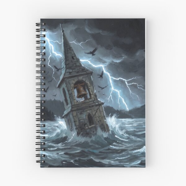Item preview, The Drowned Village Steeple designed and sold by RedPeaStudio.