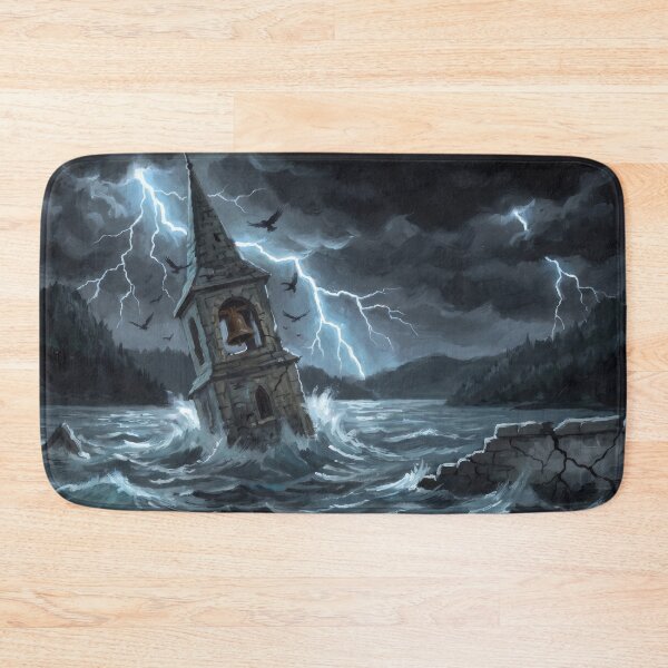 Item preview, The Drowned Village Steeple designed and sold by RedPeaStudio.