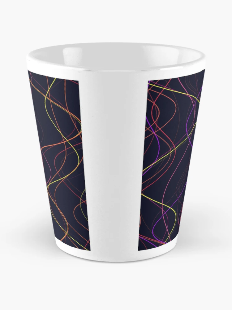 Thumbnail 2 of 4, Coffee Mug, Abstract Neon Multicolor Wavy Flow Pattern designed and sold by GraphyLab.