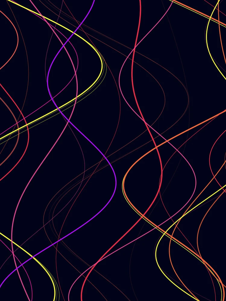 Thumbnail 4 of 4, iPhone Case, Abstract Neon Multicolor Wavy Flow Pattern designed and sold by GraphyLab.