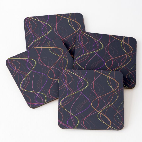 Item preview, Abstract Neon Multicolor Wavy Flow Pattern designed and sold by GraphyLab.