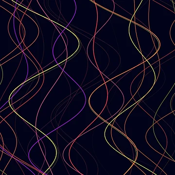 Artwork thumbnail, Abstract Neon Multicolor Wavy Flow Pattern by GraphyLab
