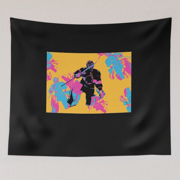 Item preview, Neon Pop Art Ice Hockey Goalie Silhouette designed and sold by Eowcat.